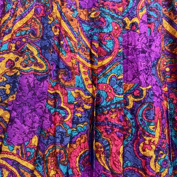 90s Pinnacle long purple design skirt - Picture 4 of 8